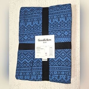 Goodiellow & Co Men's Blue/Black Flannel Pajama Pants Size XL (40/42)